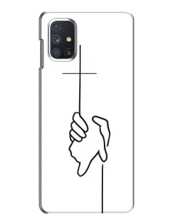 Чехол для Samsung Galaxy M51 с картинкой «Рука держит»
