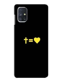 Чехол для Samsung Galaxy M51 с картинкой «Сердце и Крест»