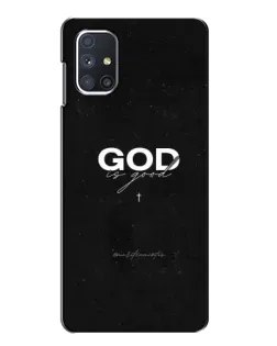 Чехол для Samsung Galaxy M51 с картинкой «GOD — Бог над всем»