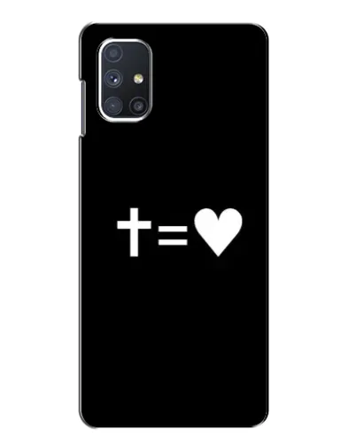 Чехол для Samsung Galaxy M51 с картинкой «Крест и Сердце»