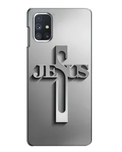 Чехол для Samsung Galaxy M51 с картинкой «Металлический крест Jesus» Чехол для Samsung Galaxy M51 с картинкой «Металлический крест Jesus»