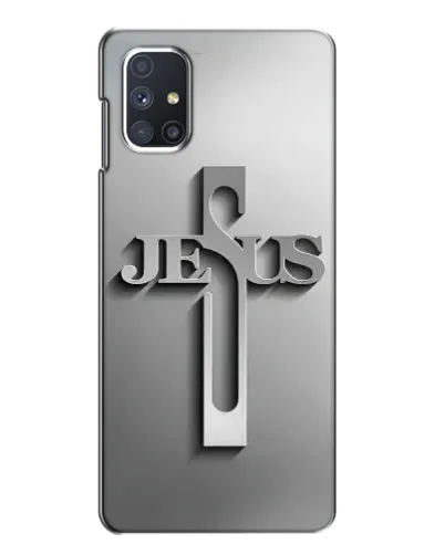 Чехол для Samsung Galaxy M51 с картинкой «Металлический крест Jesus» Чехол для Samsung Galaxy M51 с картинкой «Металлический крест Jesus»