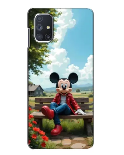 Чехол для Samsung Galaxy M51 с картинкой «Микки на скамейке»