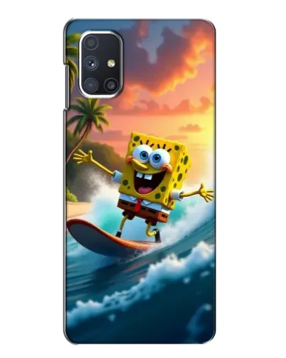 Чехол для Samsung Galaxy M51 с картинкой «Губка Боб серфингист»