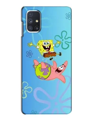Чехол для Samsung Galaxy M51 с картинкой «Спанч Боб и Патрик»