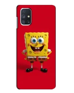 Чехол для Samsung Galaxy M51 с картинкой «Спанч Боб на красном»