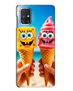 Чехол для Samsung Galaxy M51 с картинкой «Спанч Боб мороженое»