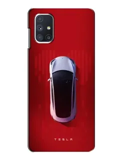 Чехол для Samsung Galaxy M51 с картинкой «Tesla Top View»
