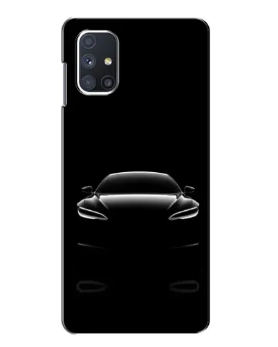 Чехол для Samsung Galaxy M51 с картинкой «Силуэт Tesla Night»