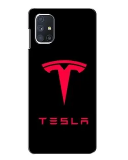 Чехол для Samsung Galaxy M51 с картинкой «Tesla Red Logo»