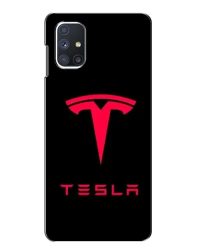 Чехол для Samsung Galaxy M51 с картинкой «Tesla Red Logo»