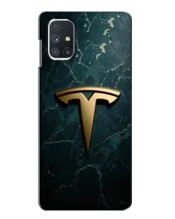 Чехол для Samsung Galaxy M51 с картинкой «Мраморная Tesla Gold»