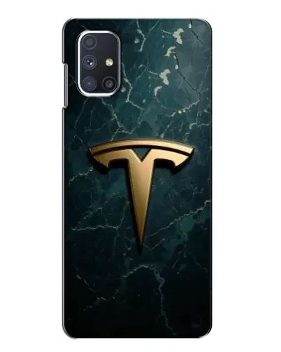 Чехол для Samsung Galaxy M51 с картинкой «Мраморная Tesla Gold»