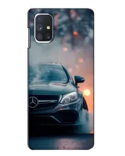 Чехол для Samsung Galaxy M51 с картинкой «Mercedes — ночной город»