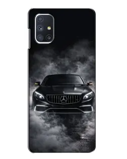 Чехол для Samsung Galaxy M51 с картинкой «Mercedes в дыму»