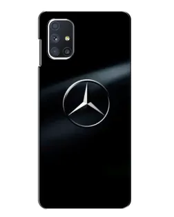 Чехол для Samsung Galaxy M51 с картинкой «Mercedes на металле»