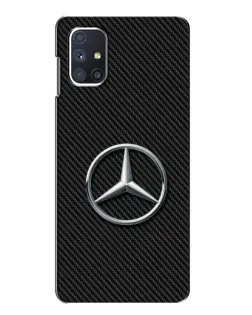 Чехол для Samsung Galaxy M51 с картинкой «Карбоновый Mercedes стиль»