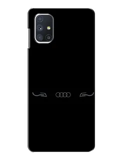 Чехол для Samsung Galaxy M51 с картинкой «Audi — световой подпись»