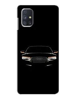 Чехол для Samsung Galaxy M51 с картинкой «Audi — ночной контур»