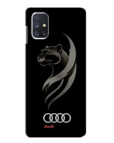 Чехол для Samsung Galaxy M51 с картинкой «Графика — пантера и Audi»