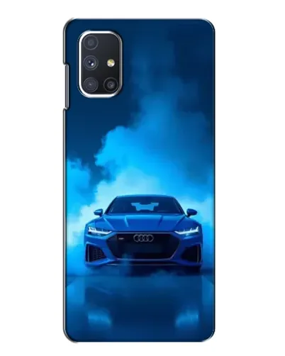 Чехол для Samsung Galaxy M51 с картинкой «Audi — голубая энергия»