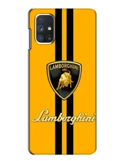 Чехол для Samsung Galaxy M51 с картинкой «Lamborghini Stripe желтый»