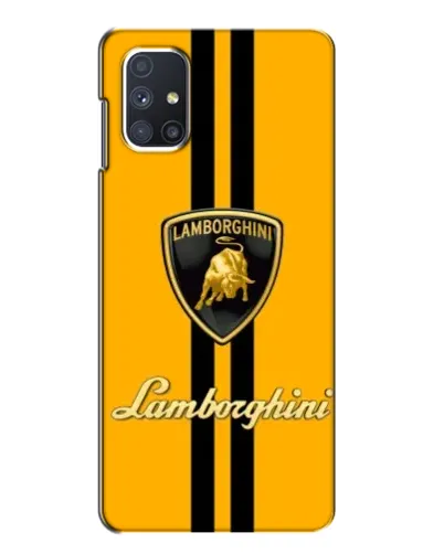 Чехол для Samsung Galaxy M51 с картинкой «Lamborghini Stripe желтый»