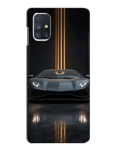 Чехол для Samsung Galaxy M51 с картинкой «Lamborghini золотые линии»