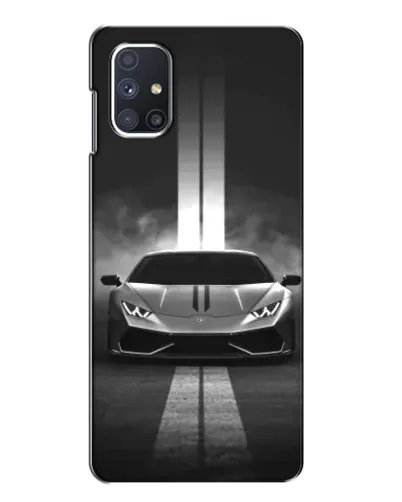 Чехол для Samsung Galaxy M51 с картинкой «Lamborghini симметрия дорог»