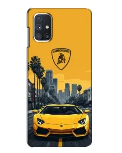Чехол для Samsung Galaxy M51 с картинкой «Желтый Lamborghini город» Чехол для Samsung Galaxy M51 с картинкой «Желтый Lamborghini город»