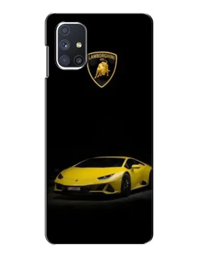 Чехол для Samsung Galaxy M51 с картинкой «Lamborghini желтый акцент»