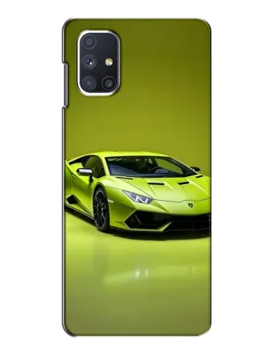 Чехол для Samsung Galaxy M51 с картинкой «Салатовый Lamborghini Huracan»