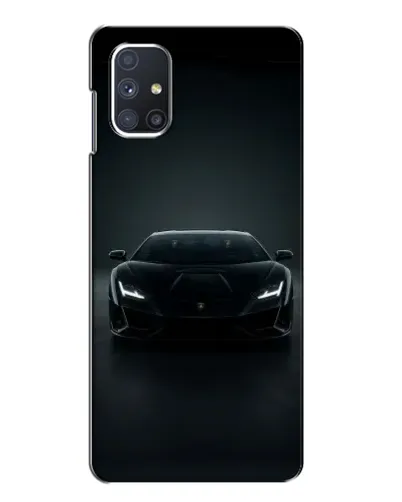 Чехол для Samsung Galaxy M51 с картинкой «Черный Lamborghini Aventador»