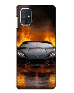 Чехол для Samsung Galaxy M51 с картинкой «Lamborghini в огне» Чехол для Samsung Galaxy M51 с картинкой «Lamborghini в огне»
