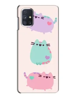 Чехол для Samsung Galaxy M51 с картинкой «Pusheen трио»