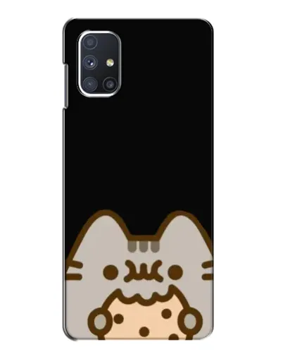 Чехол для Samsung Galaxy M51 с картинкой «Пушин на черном»