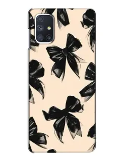 Чехол для Samsung Galaxy M51 с картинкой «Паттерн черные банты»