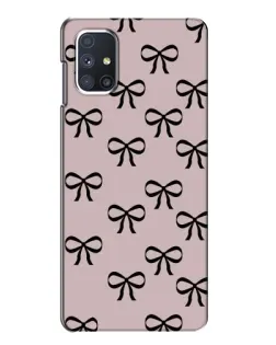 Чехол для Samsung Galaxy M51 с картинкой «Черные бантики»