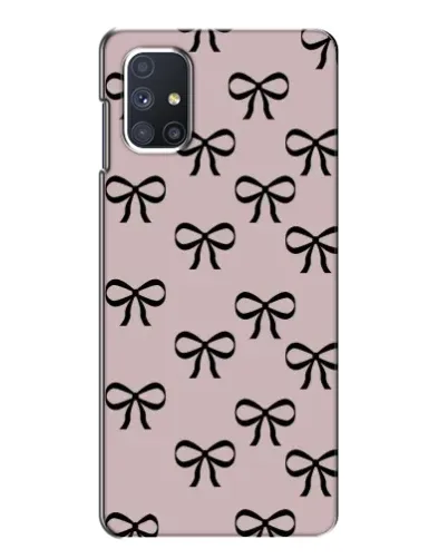 Чехол для Samsung Galaxy M51 с картинкой «Черные бантики»