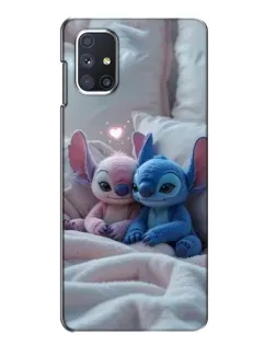 Чехол для Samsung Galaxy M51 с картинкой «Плюшевые Стич Ангел»