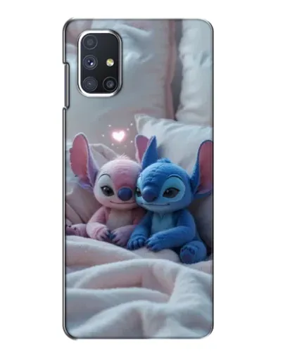 Чехол для Samsung Galaxy M51 с картинкой «Плюшевые Стич Ангел»