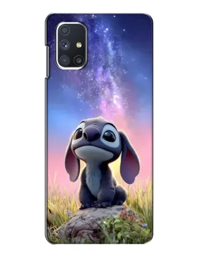 Чехол для Samsung Galaxy M51 с картинкой «Стич на рассвете»