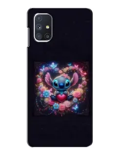 Чехол для Samsung Galaxy M51 с картинкой «Stitch в цветах»