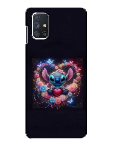 Чехол для Samsung Galaxy M51 с картинкой «Stitch в цветах»