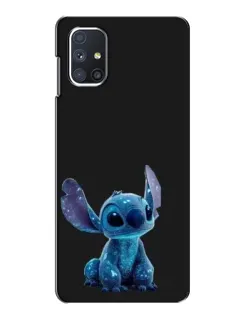 Чехол для Samsung Galaxy M51 с картинкой «Стич на черном»