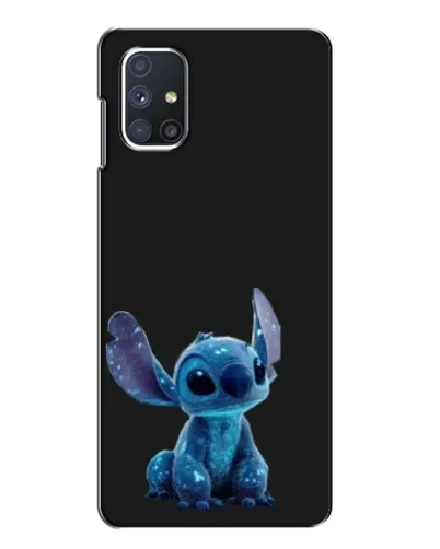 Чехол для Samsung Galaxy M51 с картинкой «Стич на черном»