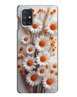 Чохол для Samsung Galaxy M51 з картинкою «Білі сухоцвіти»