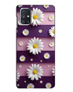 Чохол для Samsung Galaxy M51 з картинкою «Ромашки на фіолетовому»