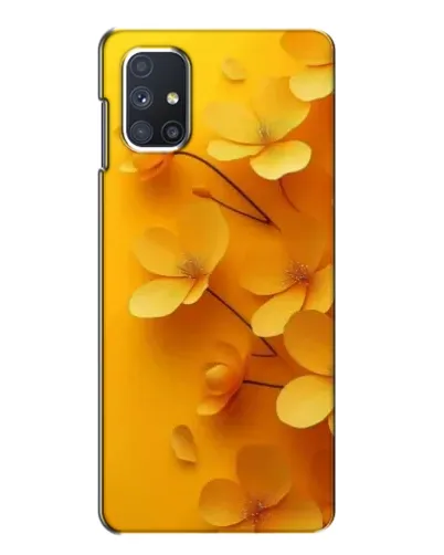 Чехол для Samsung Galaxy M51 с картинкой «Золотые лепестки»