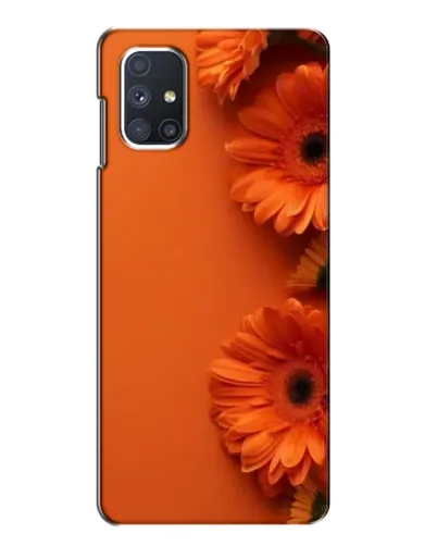 Чехол для Samsung Galaxy M51 с картинкой «Оранжевые герберы»